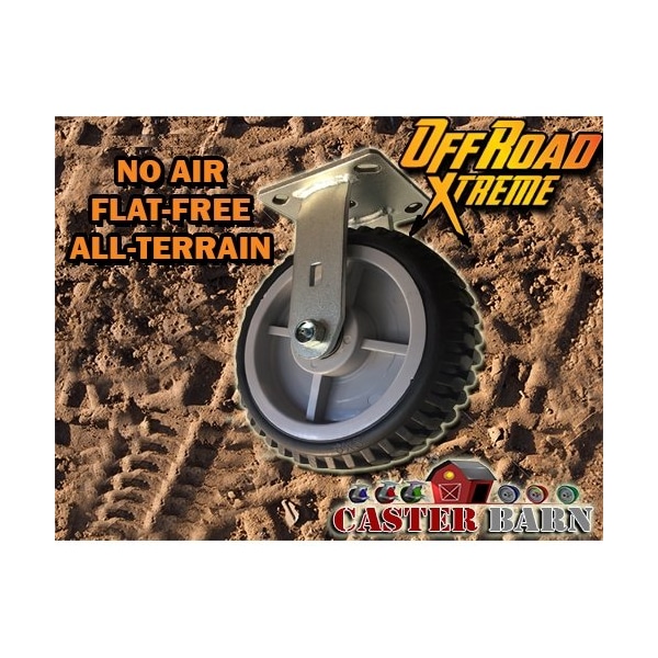 All Terrain 4" RIGID Caster (Flat Free)